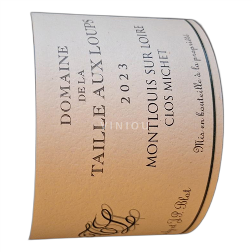 Loirevallei Montlouis-sur-Loire Domaine de la Taille aux Loups Clos Michet 2023