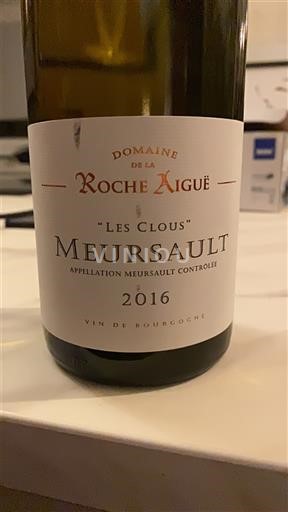 Burgund Meursault Domaine La Roche Aiguë Les Clous 2016