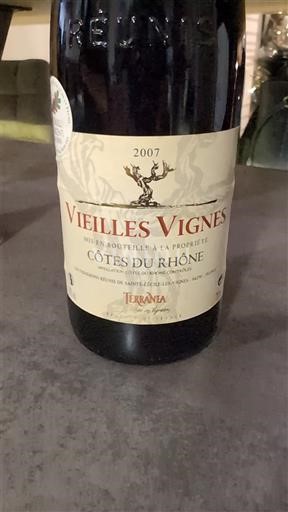 Rhônedalen Côtes du Rhône Terrana Vieilles Vignes 2007