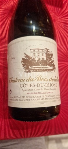 Rhônen laakso Côtes-du-rhône Château Bois de la Garde 1993