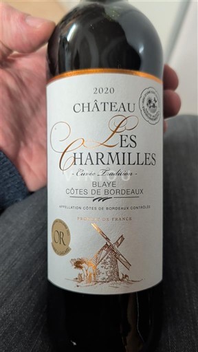 Burdeos Blaye-Côtes de Burdeos Château Les Charmilles Tradition 2020