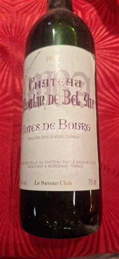 Bordeaux Côtes de Bourg Château Moulin de Bel Air 1998