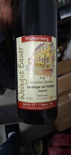 Württemberg Weingut Bauer Lemberger mit Trollinger Kabinett 2008