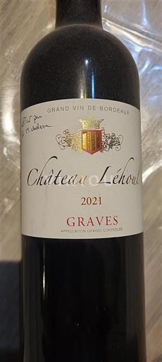 Wines Rouge sec Château Léhoul 2021 France Bordeaux Graves AOC