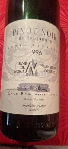 Valais Nespecifikováno Cave Benjamin Favre Réserve 1996