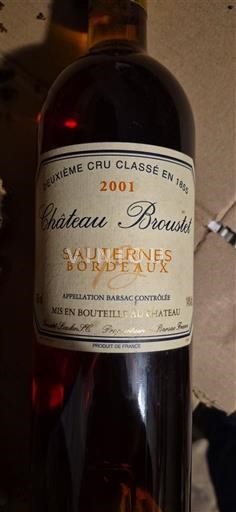 Bordeaux Barsac Deuxième Cru Classé Château Broustet 2001