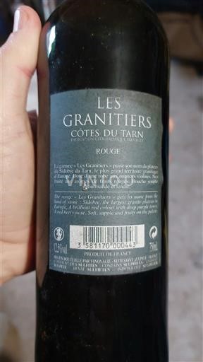 Sudoeste Côtes do Tarn Les Granitiers Não Sazonado