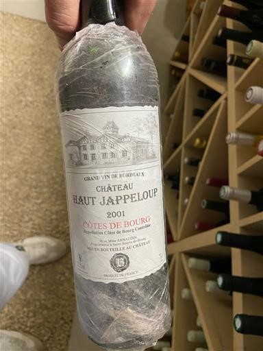 Bordeaux Côtes de Bourg Château Haut Jappeloup 2001