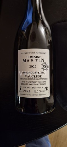 Provence, hạ lưu Rhône, Corse Vaucluse Domaine Martin 2022