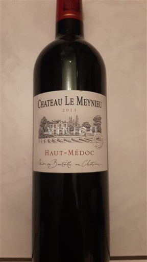 Rượu vang Rouge sec Château Le Meynieu 2013 Pháp Bordeaux Haut-Médoc AOC