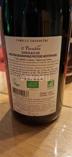 Provence, hạ lưu Rhône, Corse Địa Trung Hải Le Paradou Grenache 2023
