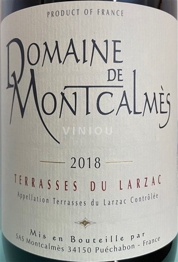 Langvedok Terrasses-du-Larzac Domaine Montcalmès 2018