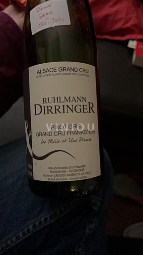 Alsace Pinot Grigio Grand Cru Ruhlmann Dirringer Les Mille et Une Pierre 2017