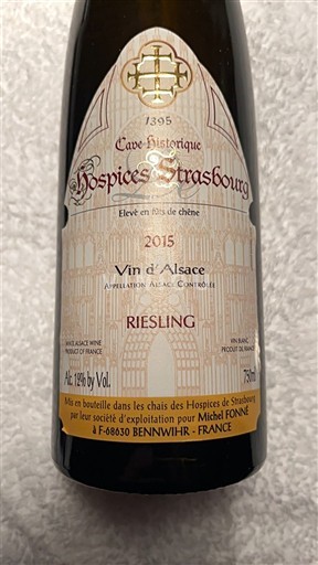 Alsacia Hospices de Strasbourg Cave Historique 2015