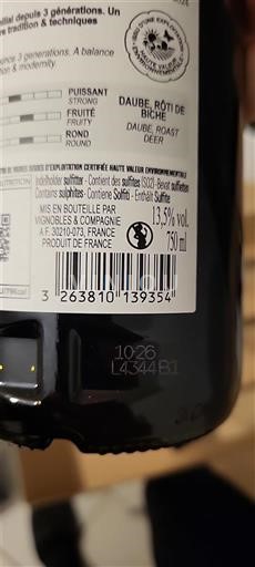 Rhônedalen Côtes du Rhône Vignobles & Compagnie Icke årgångsbetecknad