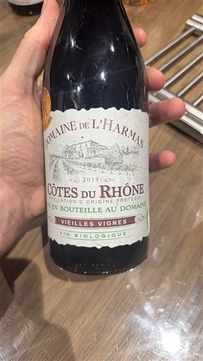 Rhônedalen Côtes du Rhône Domaine L'Harmas Vieilles Vignes 2019