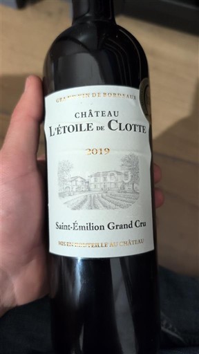 Bordeaux Saint-Émilion Grand Cru Grand Cru Château L'Étoile de Clotte 2019