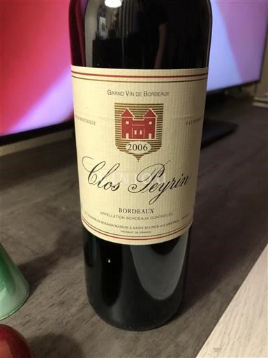 Bordeaux Clos Peyrin 2006