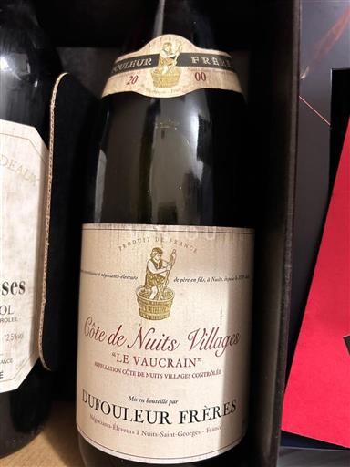 Burgundi Côte de Nuits -kylät Dufouleur Frères Le Vaucrain 2000