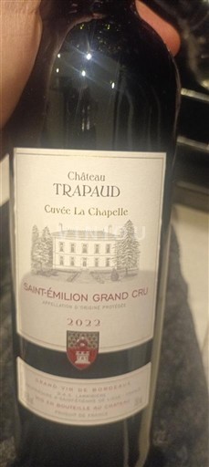 Bordeaux Saint-Émilion Grand Cru Grand Cru Château Trapaud La Chapelle 2022