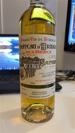 Burdeos Sauternes Château Armajan des Ormes 2016