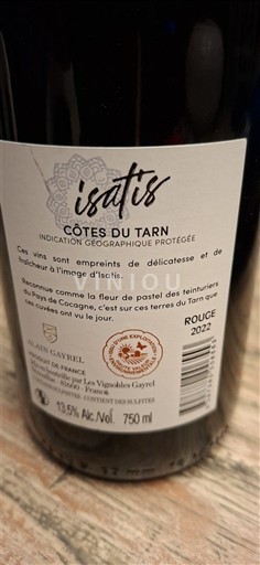 Sudoeste Côtes del Tarn Les Vignobles Gayrel Isatis 2022