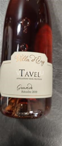 Rona dolina Tavel Villa d'Erg Grande Récolte 2019