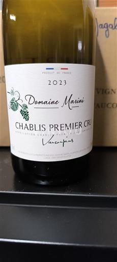 Burgundi Chablis Premier Cru Domaine Marini Vaucopins 2023