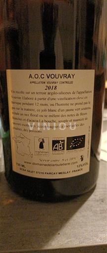 Loirevallei Vouvray Domaine La Rouletière 2018