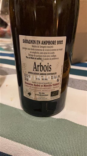 Jura Arbois Domaine André et Mireille Tissot Savagnin en Amphore 2022