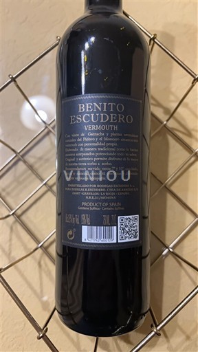 La Rioja rioja Benito Escudero Vermouth Icke årgångsbetecknad