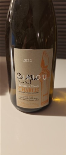 Burgundi Chablis Alice et Olivier De Moor Bel Air et Clardy 2022