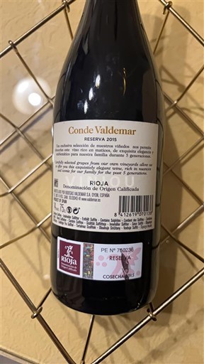 La Rioja Rioja Conde Valdemar Reserva 2015