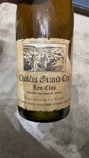 Burgundi Chablis Grand Cru Domaine Pinson Les Clos Ei vuosikertaa