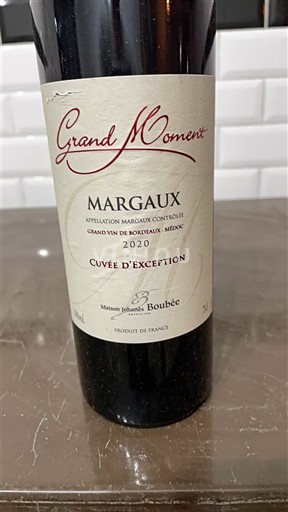 Bordeaux Margaux Maison Johans Boubée Grand Moment d'Exception 2020