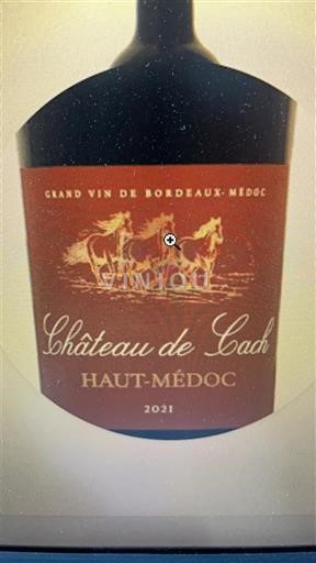 Bordéus Haut-Médoc Château de Cach 2021