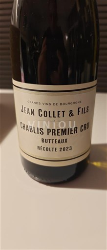 Burgundi Chablis Premier Cru Jean Collet & Fils Butteaux 2023