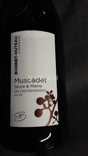 Thung lũng sông Loire Muscadet Sèvre et Maine Bonnet-Huteau Les Gautronnières Không niên vụ