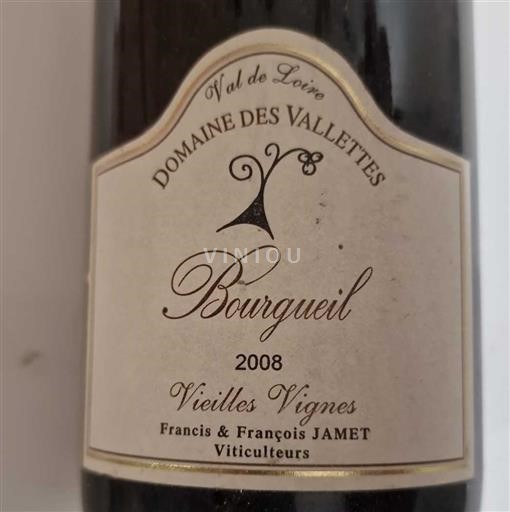 Loiredalen Bourgueil Domaine S Valettes Vieilles Vignes 2008