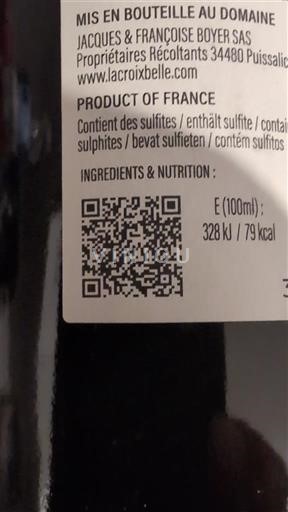 Languedoc ja Roussillon Côtes de Thongue La Croix Belle 2022