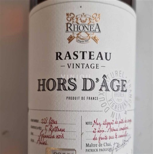 Údolí Rhôny Rasteau Rhônea Hors d'Âge Neročník