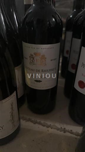 Rượu vang Rouge sec Les Muses Château Rieufret 2020 Pháp Bordeaux Không được chỉ định AOC