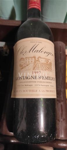 Burdeos Montagne-Saint-Émilion Clos Malengin 1997