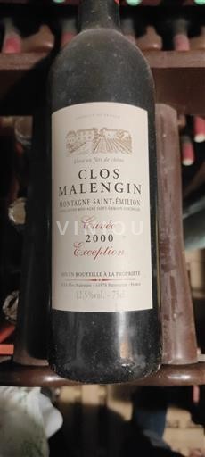 Burdeos Montagne-Saint-Émilion Clos Malengin Exception 2000