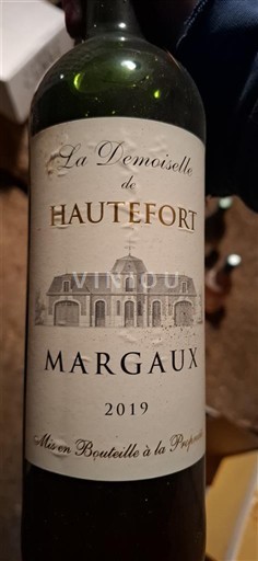 Bordeaux Margaux HauteFort La Demoiselle de Hautefort 2019