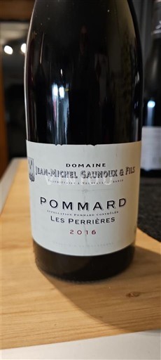 Burgundi Pommard Domaine Jean-Michel Gaunoux & Fils Les Perrières 2016