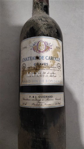 Bordeaux Graves Château Carolle 1996