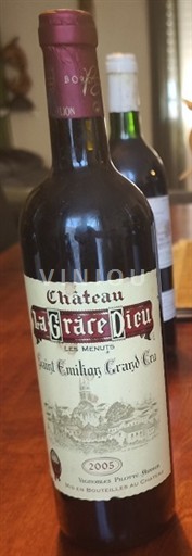 Burdeos Saint-Émilion Gran Cru Grand Cru Château La Grâce Dieu Les Menuts 2005