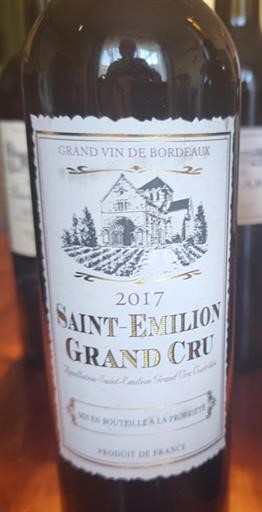 Bordeaux Saint-Émilion Grand Cru Château Mis en Bouteille au Chateau 2017