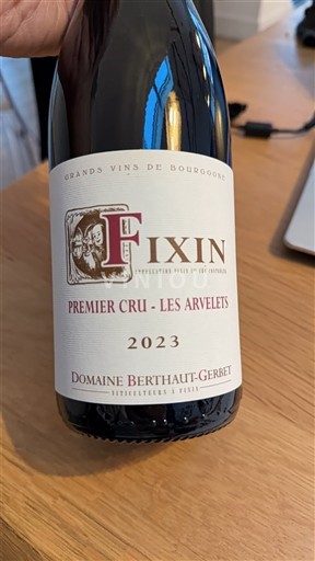 Burgundija Fixin Premier Cru Domaine Berthaut-Gerbet Premier Cru - Les Arvelets 2023